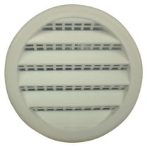 Maurice Franklin PLW100-2" Round Plastic Louver w/ Insect Screen, White, Each