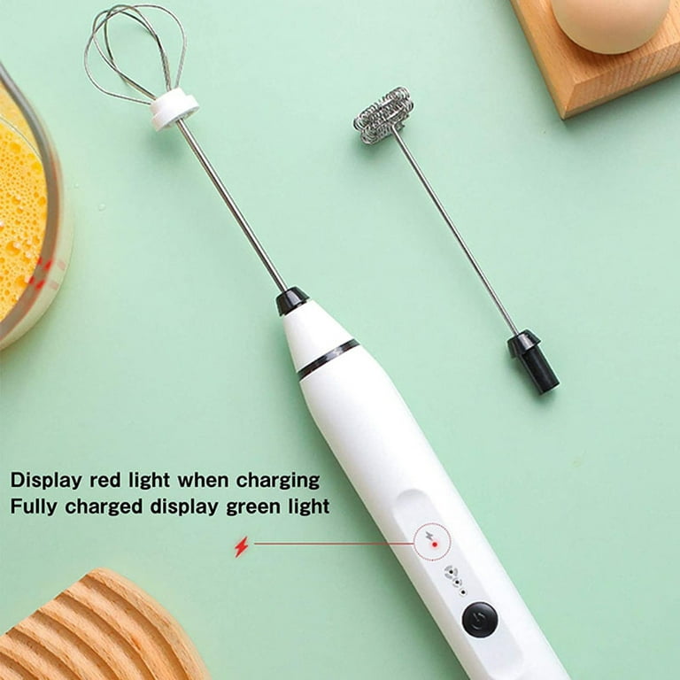 Handheld Milk Frother & Egg Beater, Rechargeable Mini Electric