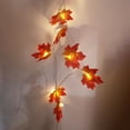 thumbnail image 4 of Moocorvic Thanksgiving Leaves Maple Leaf Lights String Garden Party Room Ins Decorative Lights 20 Lights, 4 of 6
