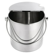 HOMEMAXS 1pc Stainless Steel Ice Bucket with Portable Handle and Lid for Home Bar