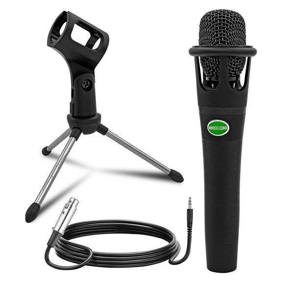 XLR Dynamic Metal Microphone – Cardioid Vocal Mic with 50Hz-16kHz Range, Pop/Wind Filter, Durable Metal Housing & XLR Cable for Live Singing, PA Systems