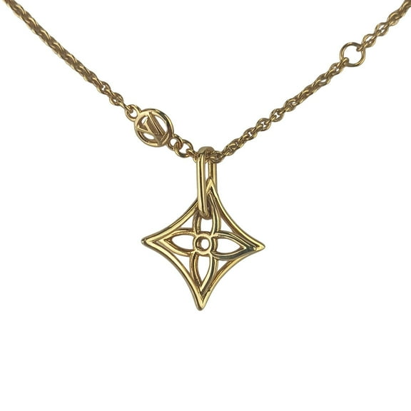 Pre-Owned LOUIS VUITTON Collier LV Twiggy Pointed Flower Necklace M00980 Gold Metal Women's