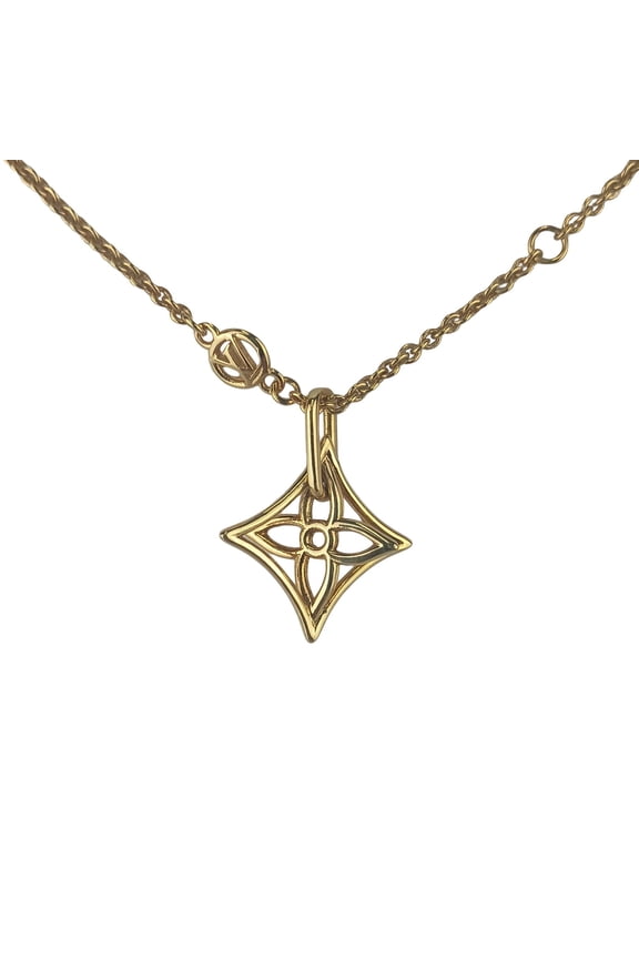 Pre-Owned LOUIS VUITTON Collier LV Twiggy Pointed Flower Necklace M00980 Gold Metal... (Good)