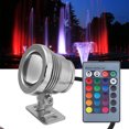 thumbnail image 2 of Lámpara de jardín con luz LED para piscina impermeable para exteriores RGB de 5W con control remoto (plateado), 2 of 8