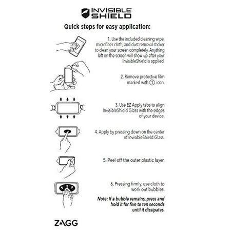 ZAGG - InvisibleShield HD Clear Film Screen Protector for Apple® iPhone® 6, 6s, 7 and 8