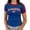 Blue, variant on Women's Short Sleeve T-Shirt Dominican Republic Flag Graphic Tee Summer Casual Crew Neck Top Soft Cotton Blend Pullover Shirt Tops