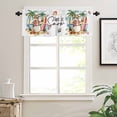 thumbnail image 7 of Merry Christmas Snowman Kitchen Curtains and Valances Set, Snow Coconut Tree Shell Beach Rod Pocket Window Valance 18 Inch Window Curtain Panels for Living Room Bedroom Laundry, 27.5x36in, 3 Pieces, 7 of 7
