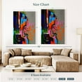 thumbnail image 4 of Elephant Stock Colorful Violin Wall Art - Vertical Canvas Wall Art - Living Room Wall Decor - Music Canvas - Blue And Gray Decor - 34" x 51", 4 of 8