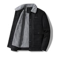 thumbnail image 2 of 1pc TNZI men's autumn and winter workwear lapel suede jacket, fleece thickened warm casual jacket, loose and versatile jacket, zipper pocket workwear jacket, large size simple and fashionable, 2 of 5