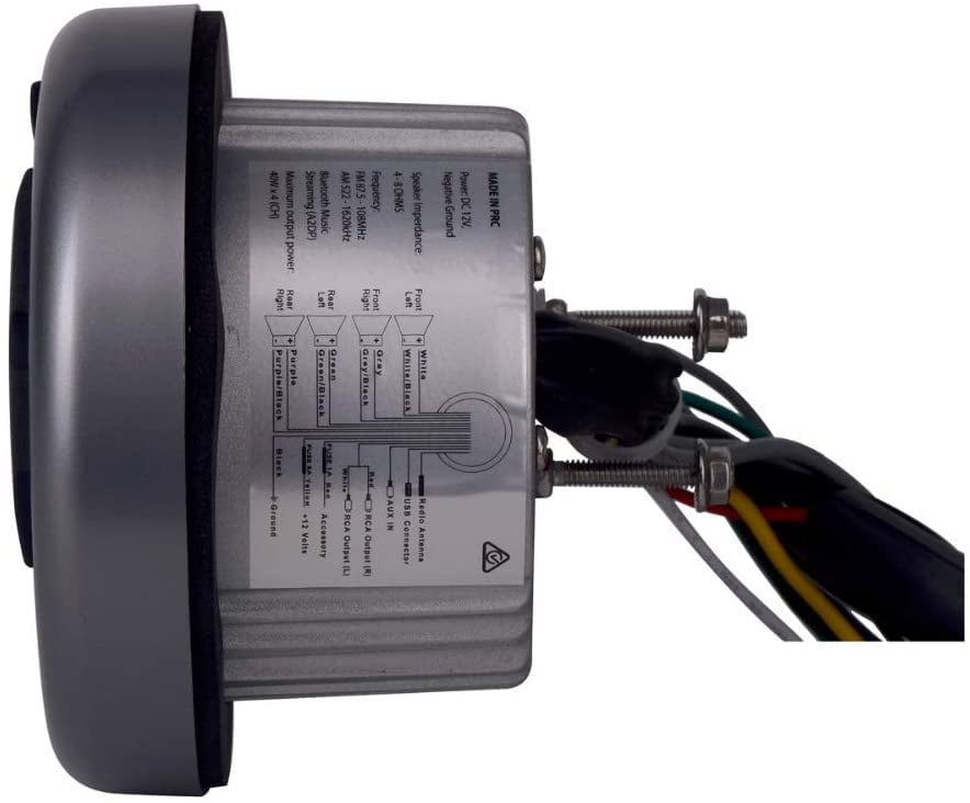 Herdio Round Waterproof Marine Radio 4 x 40 W Boat in Dash Gauge