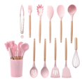 thumbnail image 1 of 12 Pcs Pink Kitchen Utensil Set Cooking Silicone Utensil Set with Holder Heat Resistant Cooking Tools Turner for Baking Non-Scratch, Non-stick BPA-Free Cooking Accessories Gadgets Tools, 1 of 4