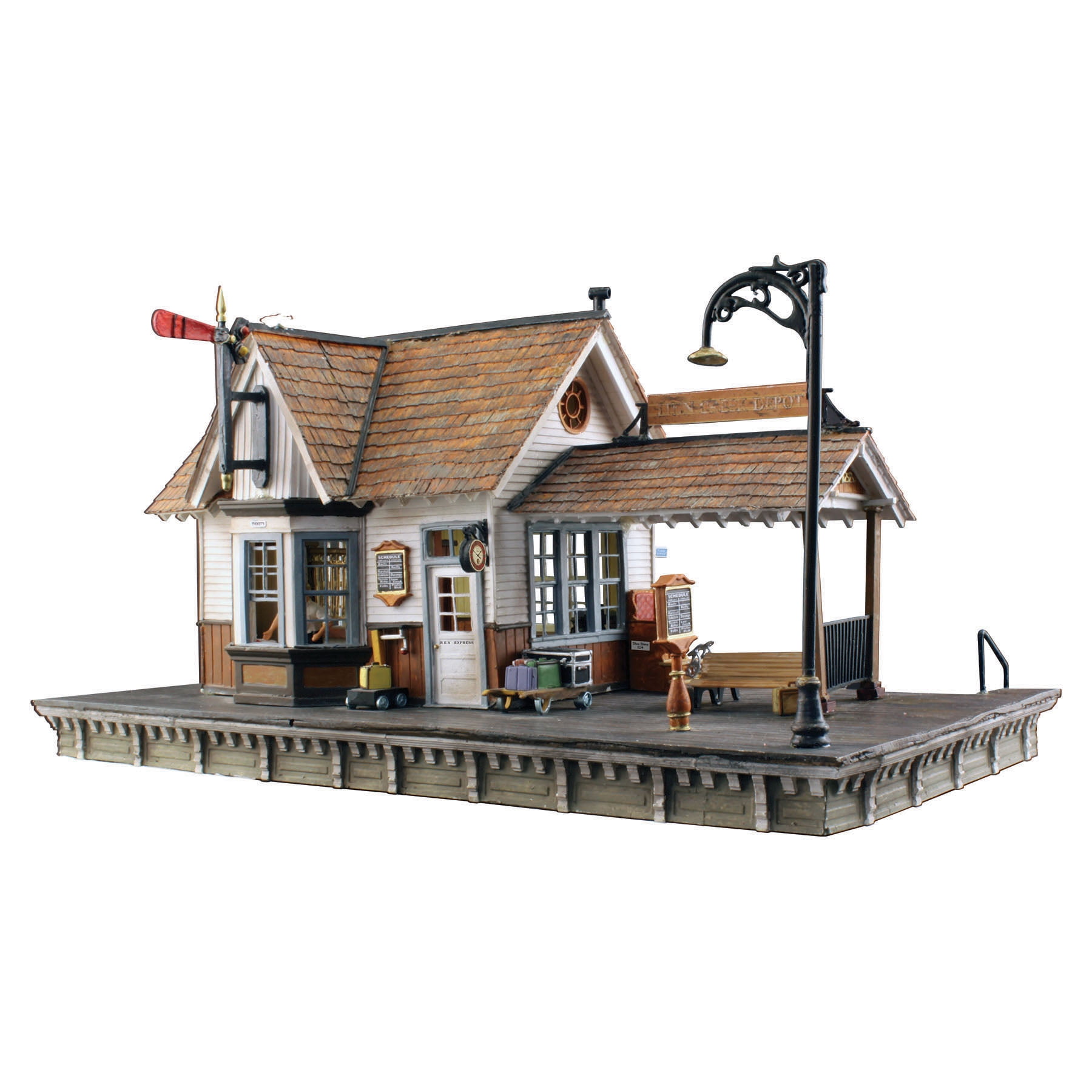 IMEX N Scale 6329 Oyster Bay Station Platform Built Up and Painted Building New! 