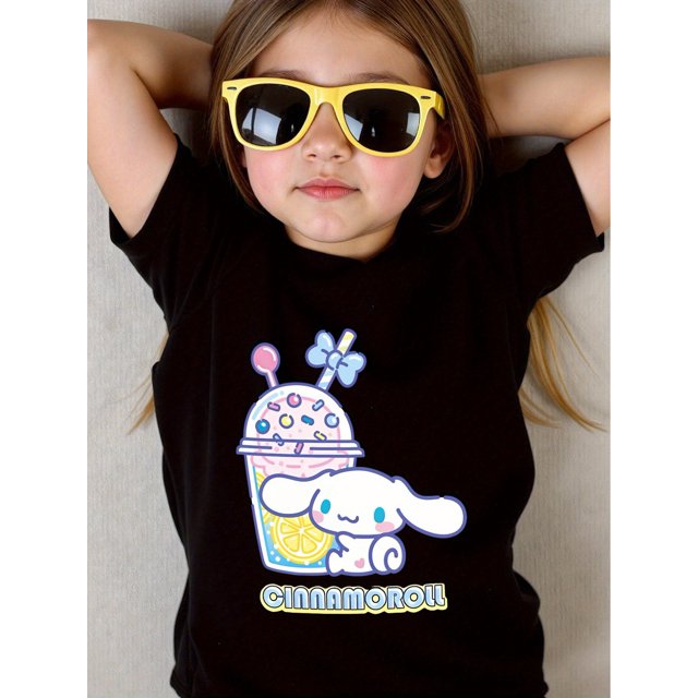 Hello Kitty And Friends Graphic Print Tee - Crew Neck, Short Sleeve, Regular Fit, Cartoon Pattern, Hand Washable - Comfy and Stylish Girls Casual Top Leisure Outing Tees