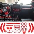 thumbnail image 3 of Kit De Decoración De Interior De Coche Kit De Decoración De Cubierta Interior Roja Compatible Con Jeep Wrangler 2011-2018 Vehículo De Decoración De Coche 21 Uds. Speravity VI005806-00, 3 of 7