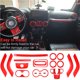thumbnail image 3 of Kit De Decoración De Interior De Coche Kit De Decoración De Cubierta Interior Roja Compatible Con Jeep Wrangler 2011-2018 Vehículo De Decoración De Coche 21 Uds. Serendint VI005806-00, 3 of 7