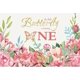 thumbnail image 2 of 7x5ft Happy Birthday Backdrop The Little Butterfly Is Turning One Theme Pink Beautiful Bloomy Flowers Princess Girls 1st Birthday, 2 of 3