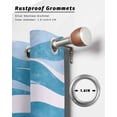 thumbnail image 6 of nqOlkjepod Outdoor Curtains for Patio Waterproof, Blue Waves Outdoor Privacy Panels Grommet, Ombre Sea Ripples Shabby Beach Blackout Outside Curtains for Porch/Cabana/Pergola/Gazebo 54"x95", 1 Panel, 6 of 8