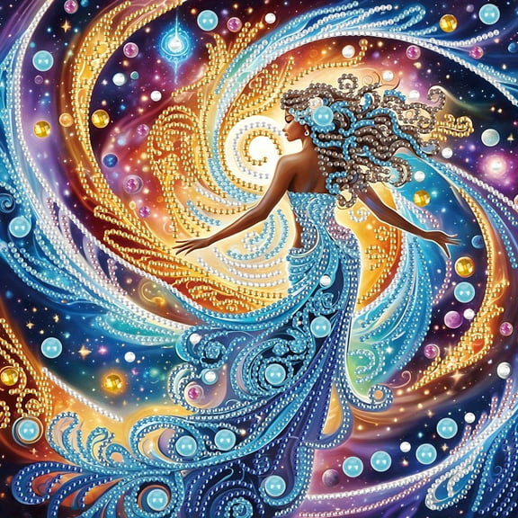 5D DIY diamond art painting kit, gorgeous lady special shape diamond canvas, that can relieve stress and relax and can be used for home wall decoration