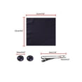 thumbnail image 3 of INSPIRE CHIC Corbata de lunares para hombres, juego de clip de corbata, gemelos y pañuelo de bolsillo para bodas de negocios en negro y púrpura, 3 of 6