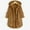 Brown, variant on Turilly Womens Jackets Ladies Women Plus Size Casual Button Pockets High Low Long Sleeve Hooded Coat Tops