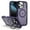 Frosted Deep Purple, variant on Dteck for iPhone 12 / 12 Pro Case with Built-in Stash Stand, Military-Grade Drop Protection Magnetic Phone Case Compatible with MagSafe Accessories,All Blue