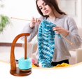 thumbnail image 3 of Portable Durable Magnetic Levitation Handmade Rotatable Yarn Spinner Yarn Ball Storage Rack Yarn Holder Wool Yarn Winder RETRO COLOR, 3 of 8
