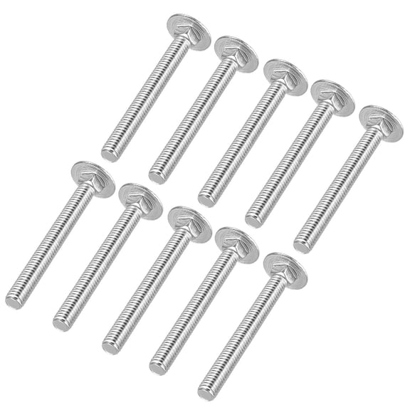 Carriage Bolts, Neck Carriage Bolt, Round Head, Square Neck, 304 Stainless Steel M6x55mm 10 pcs
