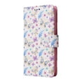 thumbnail image 5 of Allytech iPhone 15 Wallet Case, Stylish Flowers Pattern PU Leather Cover with Wrist Strap & Card Slots, Kickstand Magnetic Closure Shockproof Case for Women Girls, Butterfly Flower, 5 of 8