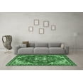 thumbnail image 3 of Ahgly Company Indoor Square Medallion Emerald Green Traditional Area Rugs, 5' Square, 3 of 4