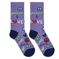 thumbnail image 5 of Cool Socks, Peace & Love Women's, Fun Novelty Crew Socks, 5 of 6