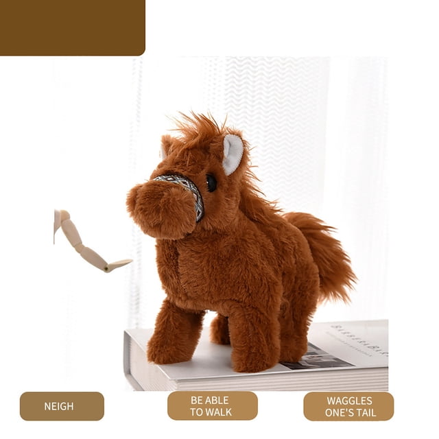 Nilvkv Décoration de Poupée Cheval Figurine en Peluche Ornements de Décoration