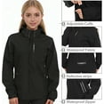 thumbnail image 5 of Rain Jackets for Women, Waterproof Raincoat Lightweight Hiking Jackets Windproof Hooded Jacket with Pockets & Hood Windbreaker for Travel Outdoor, 5 of 8