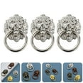 thumbnail image 3 of WHAMVOX 5 Pcs Knobs Lion Head Handle Shoe Cabinet Handles 7.00X4.00X1.00CM Silver, 3 of 8