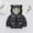 Black Space, variant on Esaierr Kids Baby Boys Girls Cartoon Print Warm Cotton Coats Ears Hooded Winter Jacket Flower Color Lightweight Coat 1-7 Years Warm Down Cotton Jacket