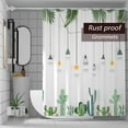 thumbnail image 4 of Shower Curtain Liner, 4G PEVA Banana Leaves Shower Liner, Plastic Waterproof Shower Curtains, 72x72 inch with Grommet Holes 3 Magnetic Weights, 4 of 6