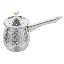 TEHAUX Turkish Coffee Pot Stainless Steel Coffee Kettle Retro Coffee Milk Kettle Tea Brewing Pot