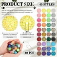 thumbnail image 2 of 40pcs Rhinestone Beads, 20 mm Crystal Round Disco Balls Bubblegum Beads for Pens Bracelets Charms Craft, Jewelry Making Supplies, 2 of 6