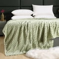 thumbnail image 4 of Soft Velvet Blanket for Bed Couch and Nap Cozy Thick Flannel Throw All Season Comfort and Warmth 70x100cm For Room Use, 100 cm×70 cm, Olive Green, 4 of 8
