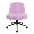 thumbnail image 5 of Techni Sport Plush Purple Criss Cross Chair, Armless Extra Wide Office Desk Chair to Sit Cross Legged, 5 of 9