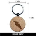 thumbnail image 2 of Carrot Vegetable Round Keychain Charm Tag - Engraved Wood, 2 of 6