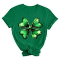 thumbnail image 5 of Haivin Women's St. Patrick's Day Printed Short Sleeve T-Shirt, Soft and Breathable Cotton Fabric, Casual Graphic Tee for Holiday Parties and Everyday Wear, 5 of 5