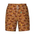 thumbnail image 4 of Lsque Mens Swim Trunks Dachshund And Ball Pattern - Bathing Suit Compression Liner - Beach Swim Shorts Swimwear - (S-3XL) - Stretch Quick Dry -XX-Large, 4 of 9