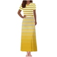 thumbnail image 1 of Vestido Corto de Verano de la Moda de las Mujeres Impreso de Manga Corta Cuello Redondo Tobillo de Longitud Vestido Casual, 1 of 5