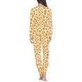 thumbnail image 3 of SCRAWLGOD Leopard Print Womens Pajamas Long Sleeve Sleepwear Sets for Women Lounge Sets Crewneck Graphic Pjs Fall Size 4XL Comfortable Womens Pajama Set Fall, 3 of 6