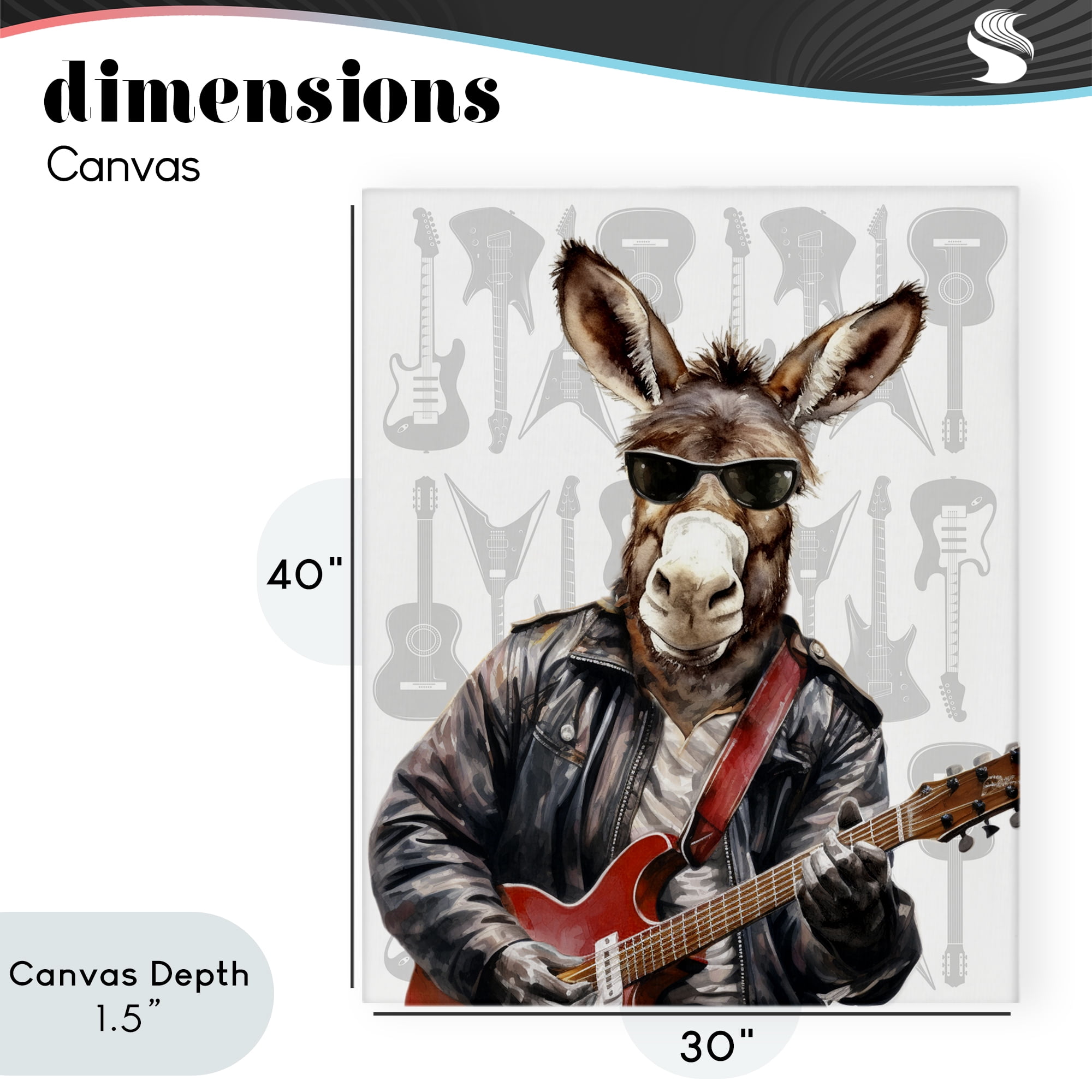 Stupell Industries Performing Musician Donkey Canvas Wall Art, design by CAD Designs