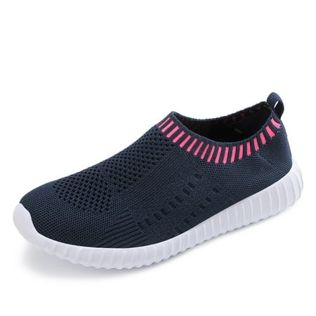

TIOSEBON Women s Athletic Walking Shoes Casual Mesh-Comfortable Work Sneakers Navy US8.5