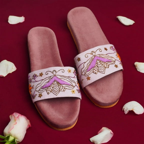 Lavender Women sliders (Slip-on)