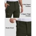 thumbnail image 6 of QPNGRP Men's Snow Ski Pants Water Resistance Fleece Lined Cargo Pants Softshell for Winter Outdoor with Zippered Bottom Legs, 6 of 12