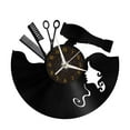 thumbnail image 2 of Hair Salon Barber Shop Vinyl Wall Clock, Vinyl Record Clock Wall Art Silent & Non-ticking(12 inchs C-LED), 2 of 6
