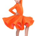 thumbnail image 2 of YM YOUMU Girls Latin Dance Dress Long Sleeve Dancewear for Ballroom Salsa Practice, 2 of 3
